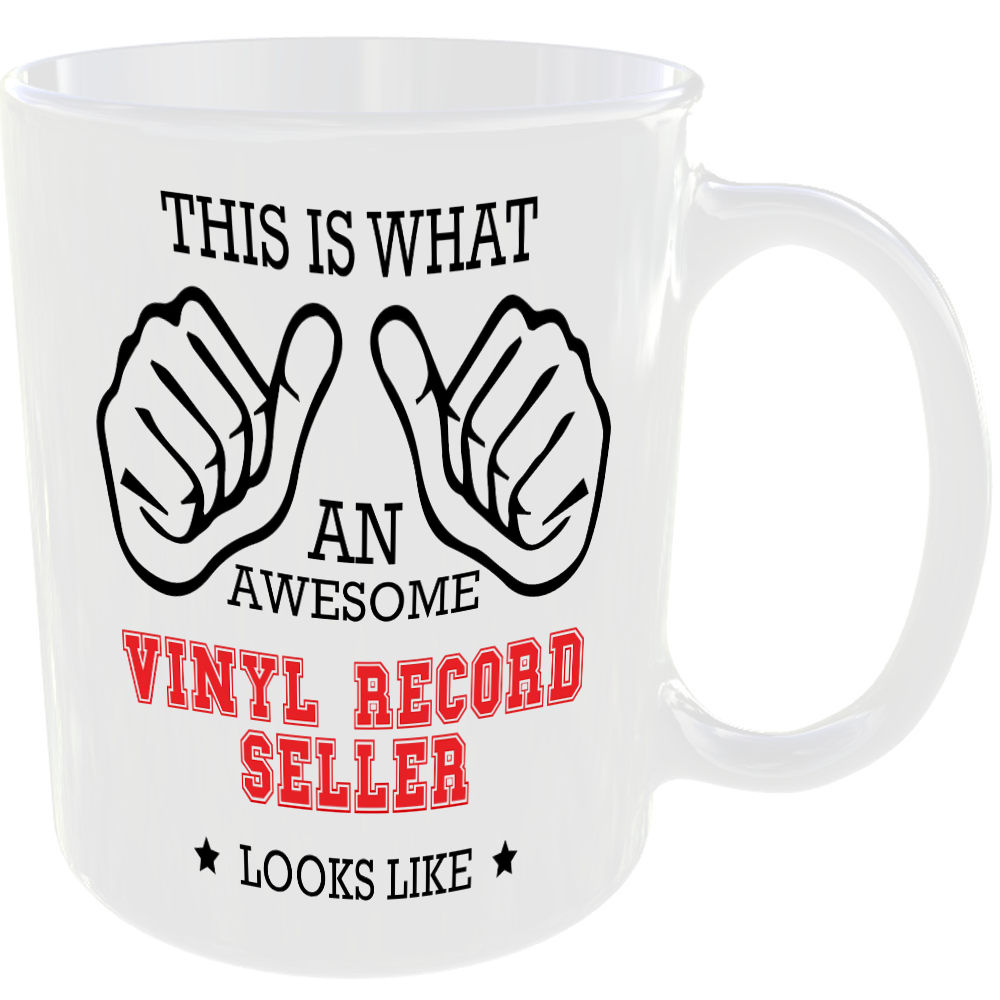 AN AWESOME VINYL RECORD SELLER LOOKS LIKE MUG IDEAL GIFT CUP FOR WORK JOB CAREER - Image 2