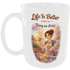 Lift is Better Artist Gift Mug Creative Painter Art Lover Present Idea Paint Cup