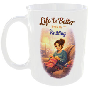 Better Knitting Lover Knit Girl Gift Mug Yarn Hobby Birthday Present Cup For Her