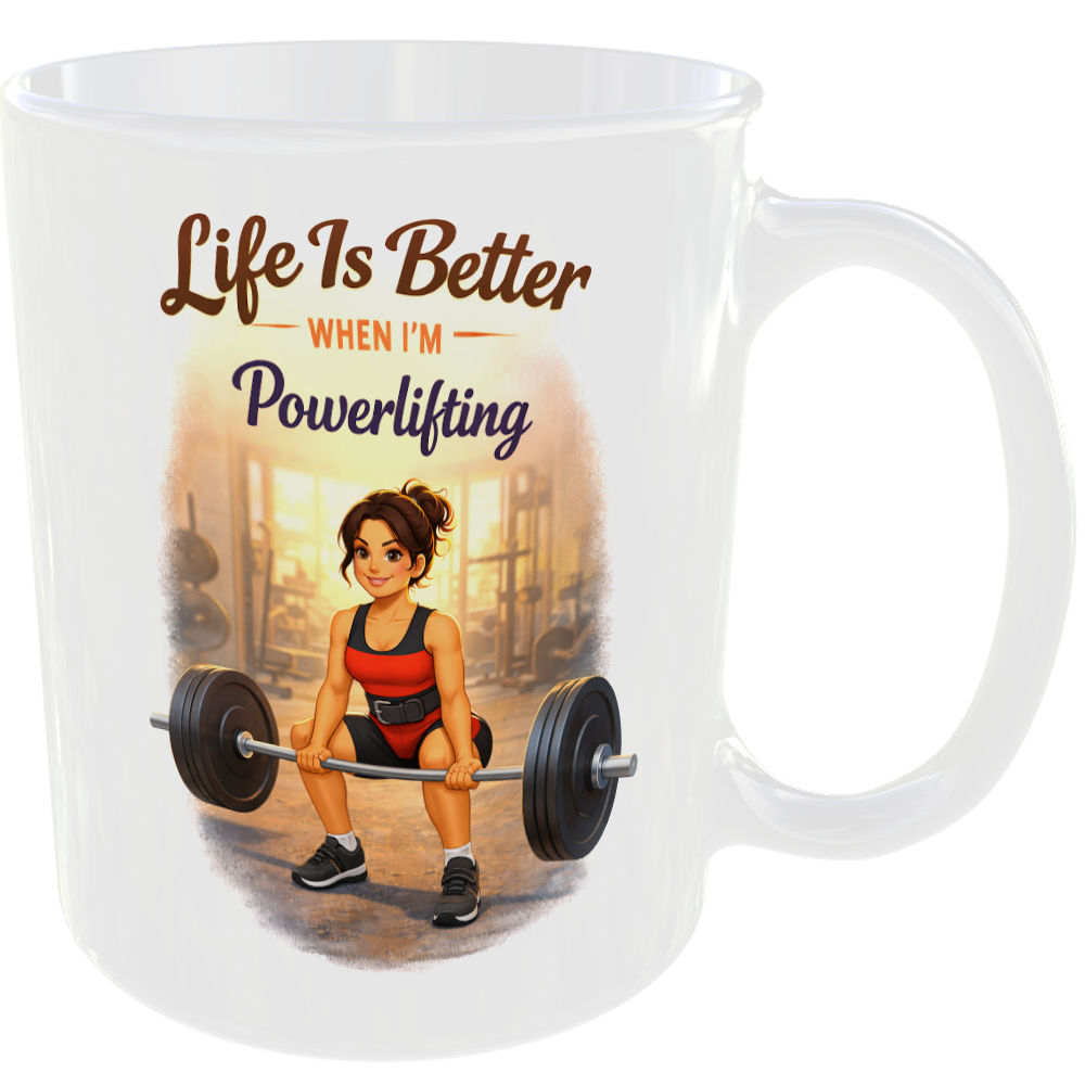 Powerlifting Power Lifting Girl Gift Mug Strength Training Gym Idel Cup For Her - Image 2