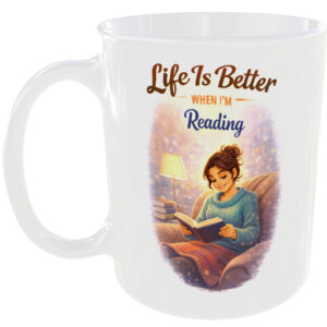 Life Better Reading Book Lover Gift Mug Read Books Reader Girl Ideal Cup For Her