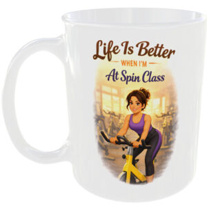 My Spin Class Gift Mug Spinning Indoor Cycling Keep Fit Fitness Girl Cup For Her