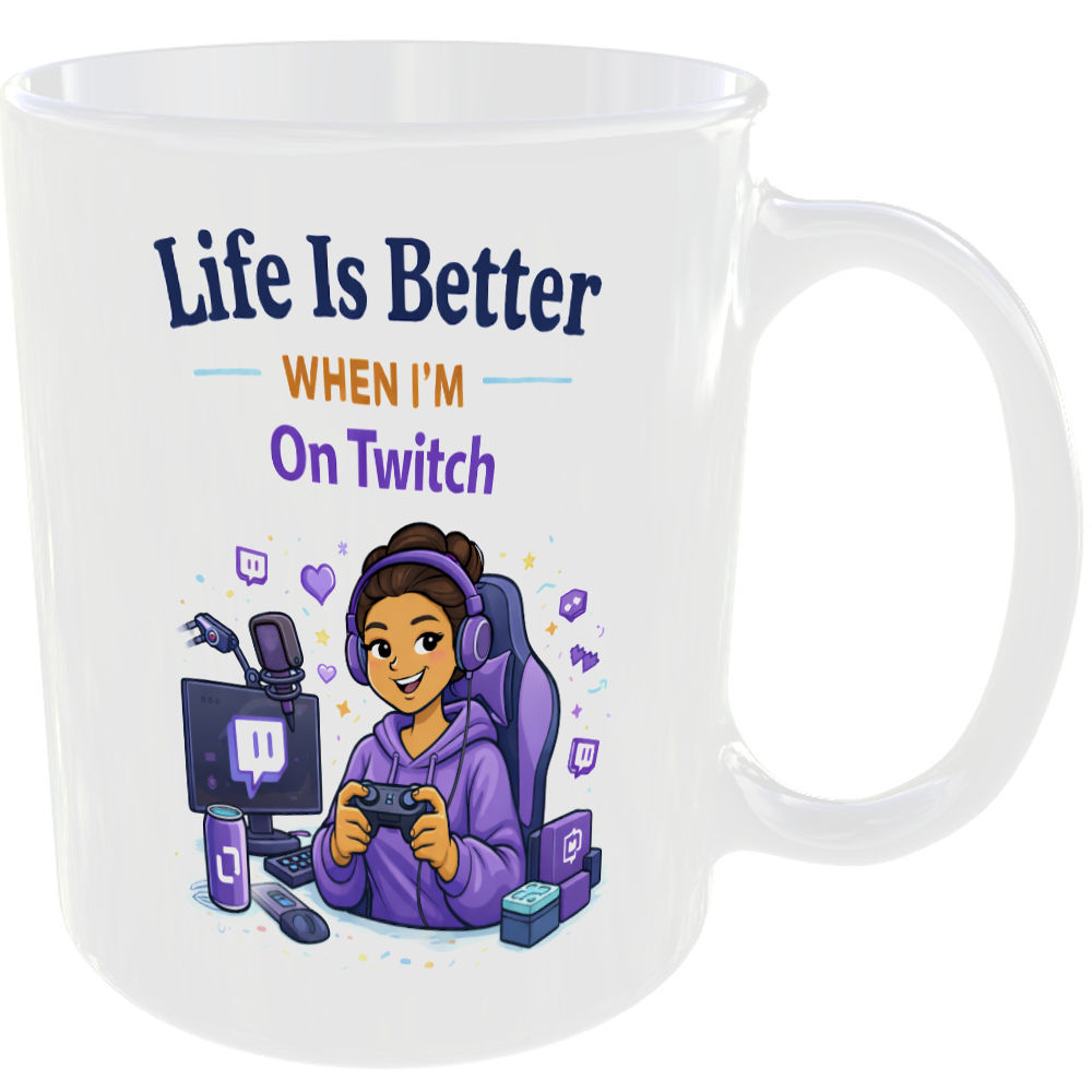 Twitch Streamer Gift Mug Live Gaming Girl Game Stream Present Coffee Cup For Her - Image 2
