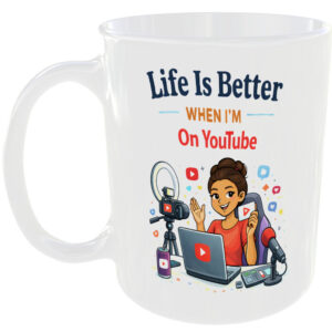 Better YouTube Lover Gift Mug You Tube Content Creator Girl Present Cup For Her