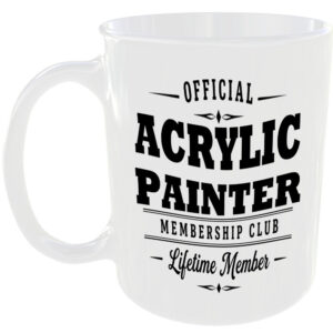 Official Acrylic Painter Membership Club Funny Ceramic Mug Craft Creative Hobby