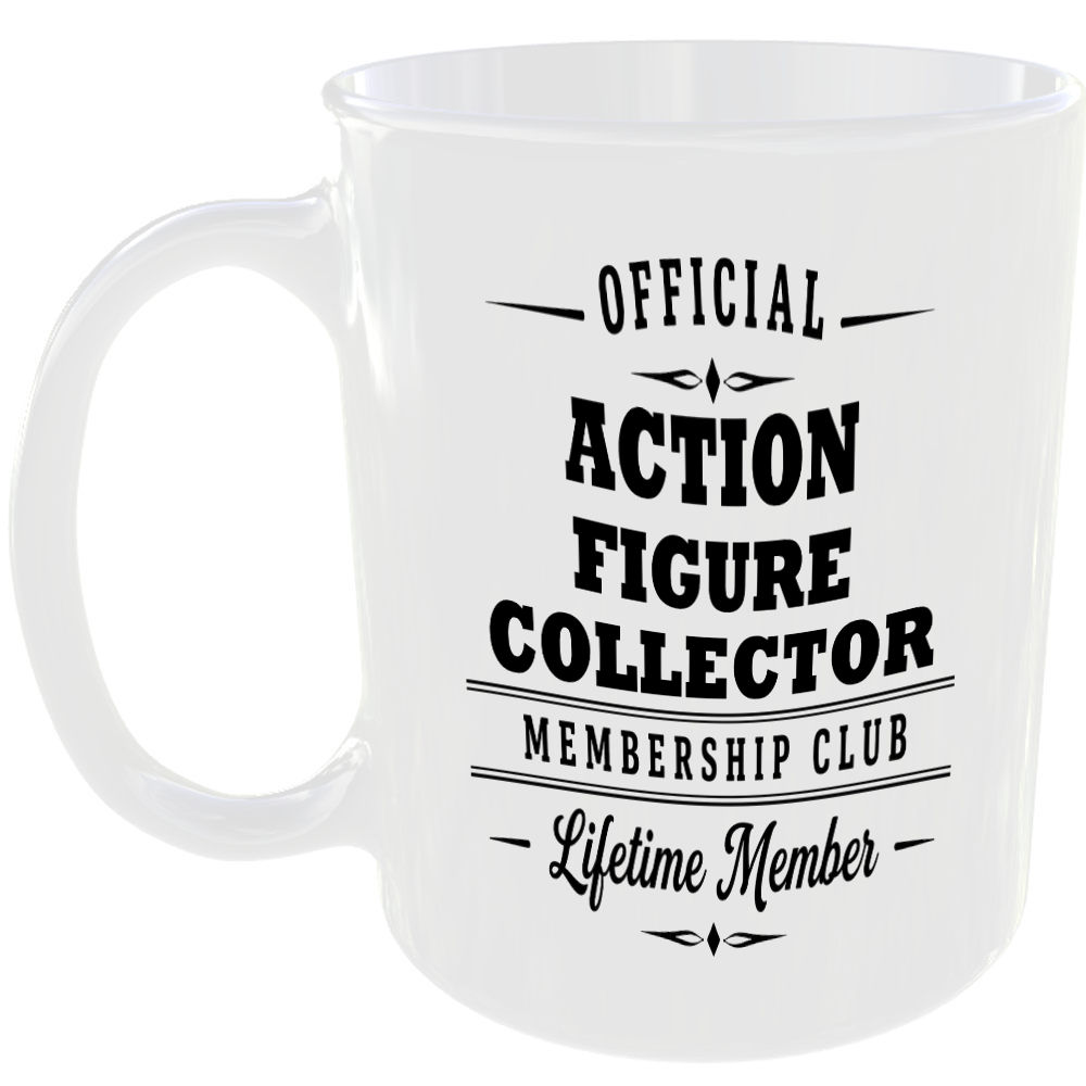 Official Action Figure Collector Membership Club Funny Ceramic Mug Hobby Novelty