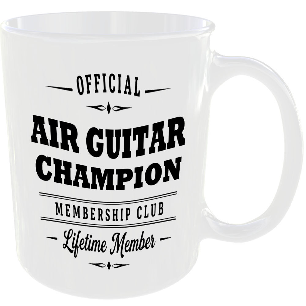 Official Air Guitar Champion Membership Club Funny Ceramic Mug Music Musician - Image 2