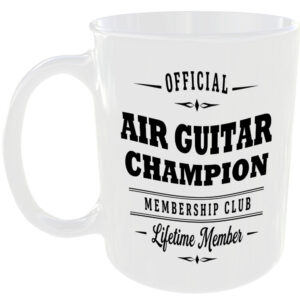 Official Air Guitar Champion Membership Club Funny Ceramic Mug Music Musician