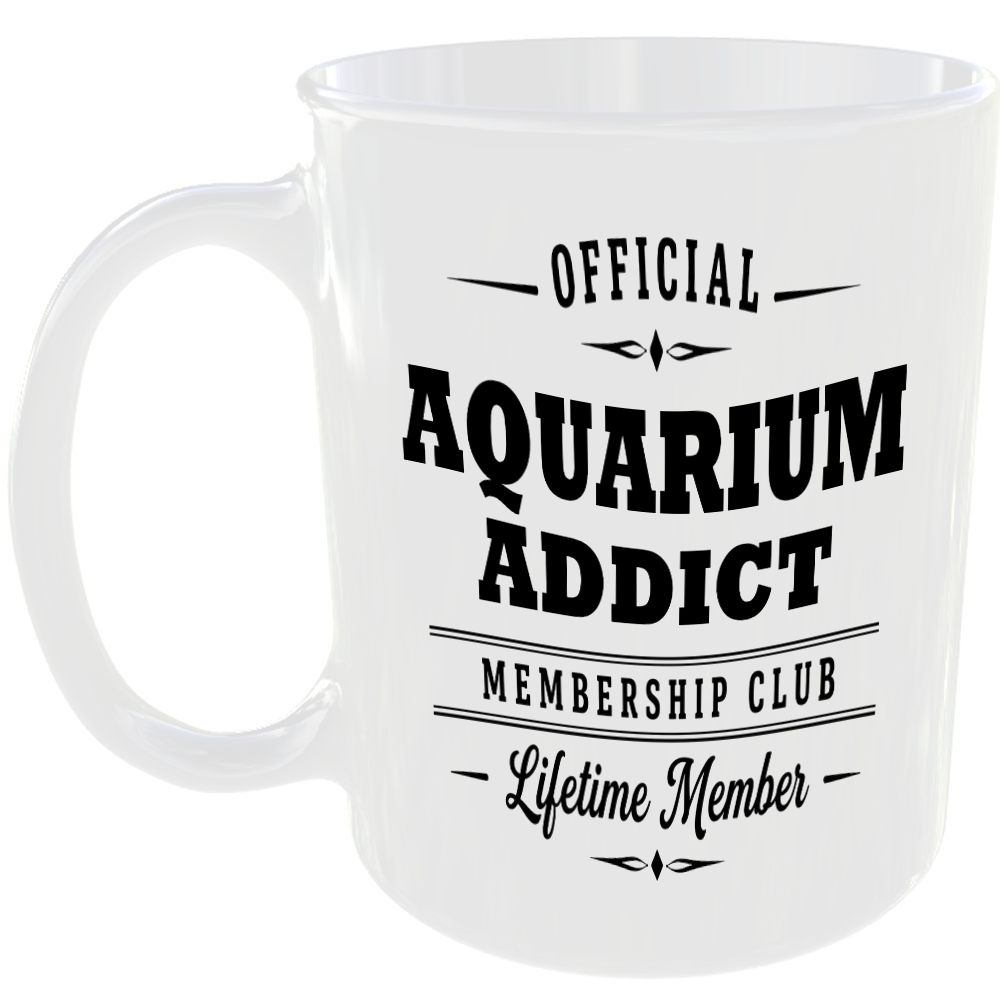 Official Aquarium Addict Membership Club Funny Ceramic Mug Novelty Gift