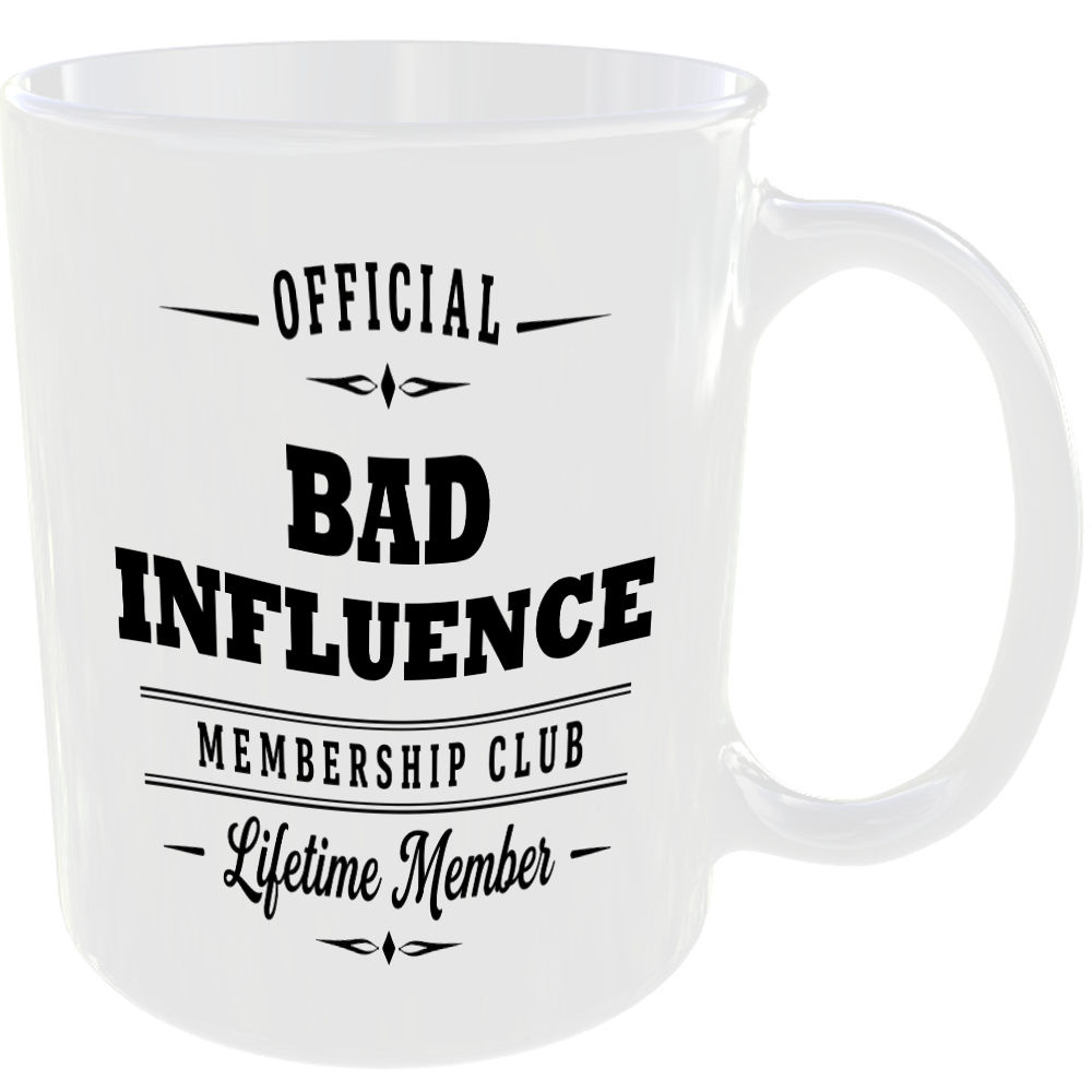 Official Bad Influence Membership Club Funny Ceramic Mug Rude Banter Novelty Tea - Image 2