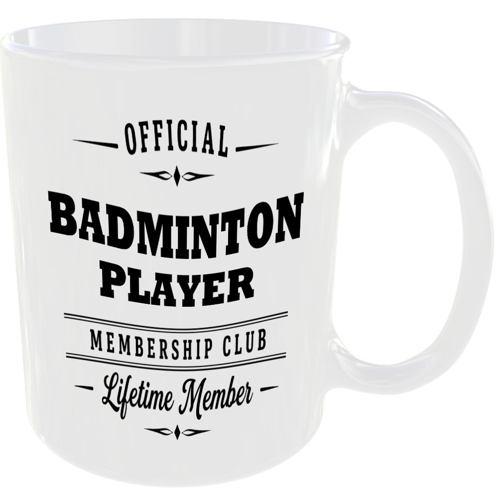 Official Badminton Player Membership Club Funny Ceramic Mug Sports Fitness Fan - Image 2