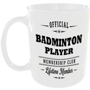 Official Badminton Player Membership Club Funny Ceramic Mug Sports Fitness Fan