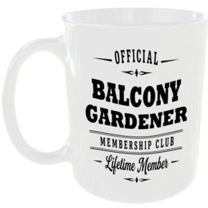 Official Balcony Gardener Membership Club Funny Gardening Ceramic Mug Gift