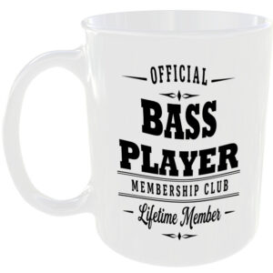 Official Bass Player Membership Club Funny Ceramic Mug Music Musician Fan Gift