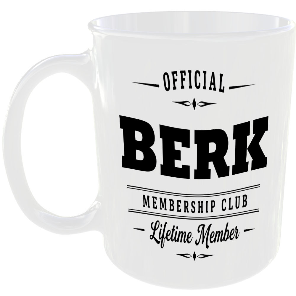 Official Berk Membership Club Funny Ceramic Mug Novelty Rude Banter Gift Present