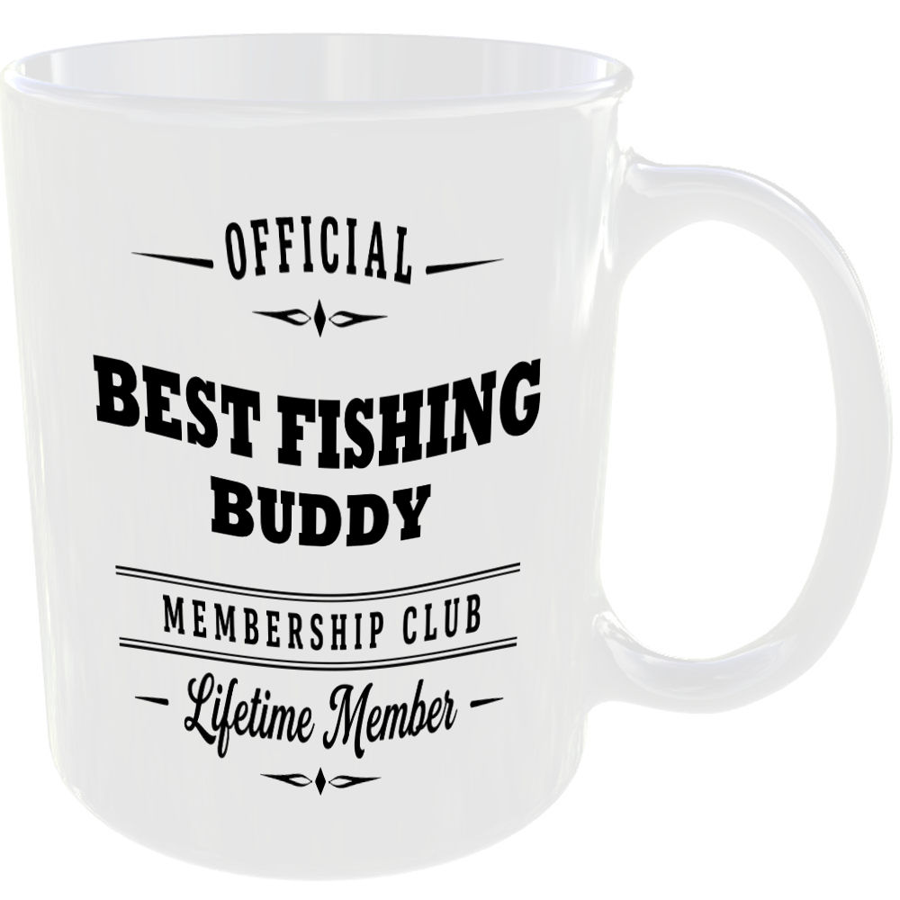 Official Best Fishing Buddy Membership Club Funny Ceramic Mug Birthday Present - Image 2