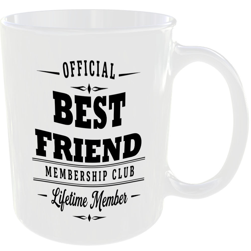 Official Best Friend Membership Club Funny Ceramic Mug Birthday Tea Coffee Gift - Image 2