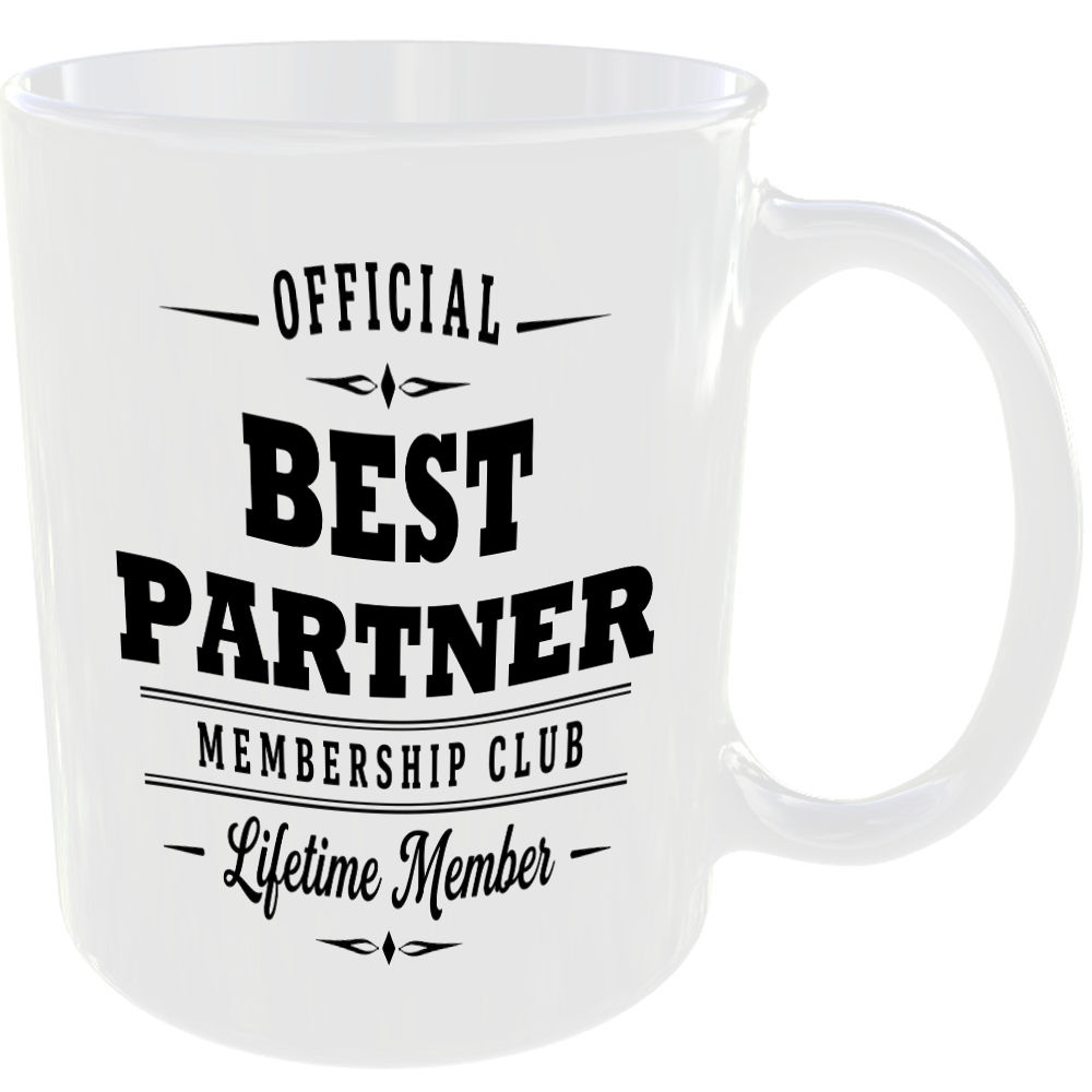 Official Best Partner Membership Club Funny Ceramic Mug Birthday Family Gift - Image 2