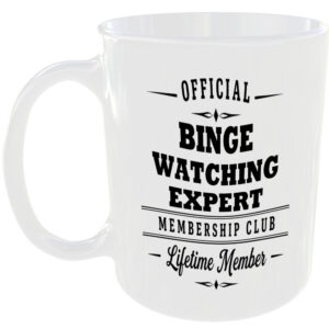 Official Binge Watching Expert Membership Club Funny Ceramic Mug Entertainment