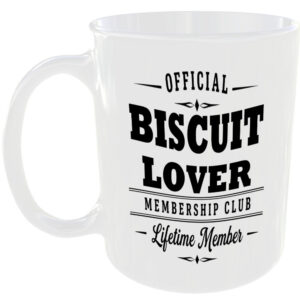 Official Biscuit Lover Membership Club Funny Ceramic Mug Foodie Kitchen Tea Cup