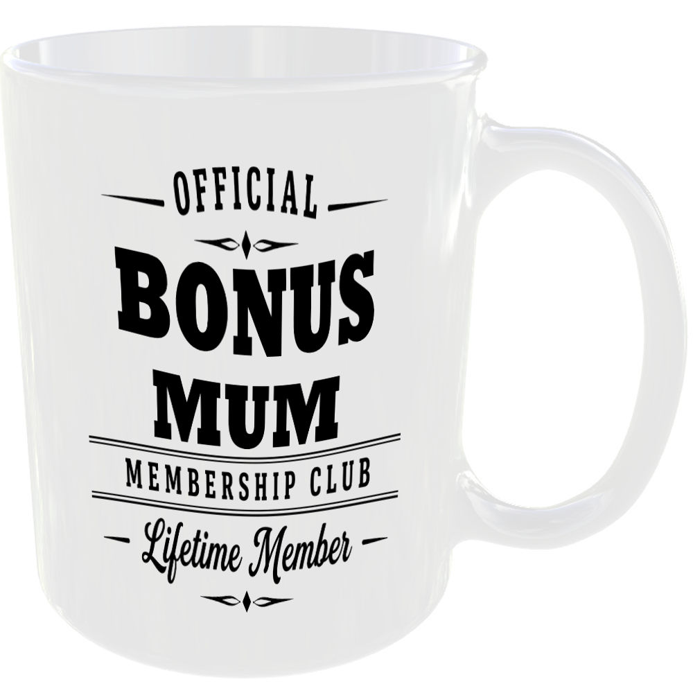 Official Bonus Mum Membership Club Funny Ceramic Mug Birthday Family Gift - Image 2