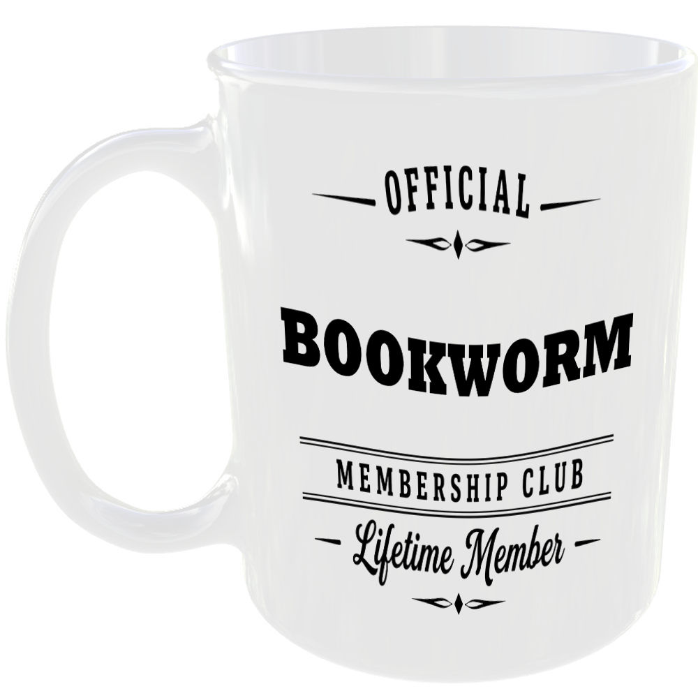 Official Bookworm Membership Club Funny Ceramic Mug Birthday Gift Tea Coffee Cup