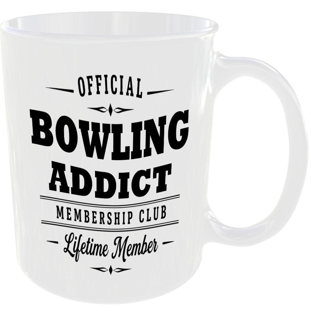 Official Bowling Addict Membership Club Funny Ceramic Mug Sports Fitness Fan Tea - Image 2