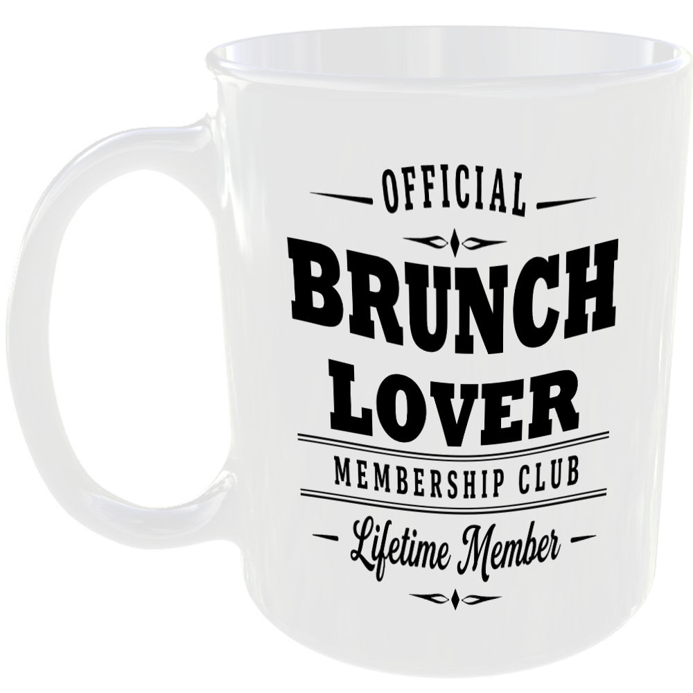 Official Brunch Lover Membership Club Funny Ceramic Mug Birthday Gift Tea Coffee