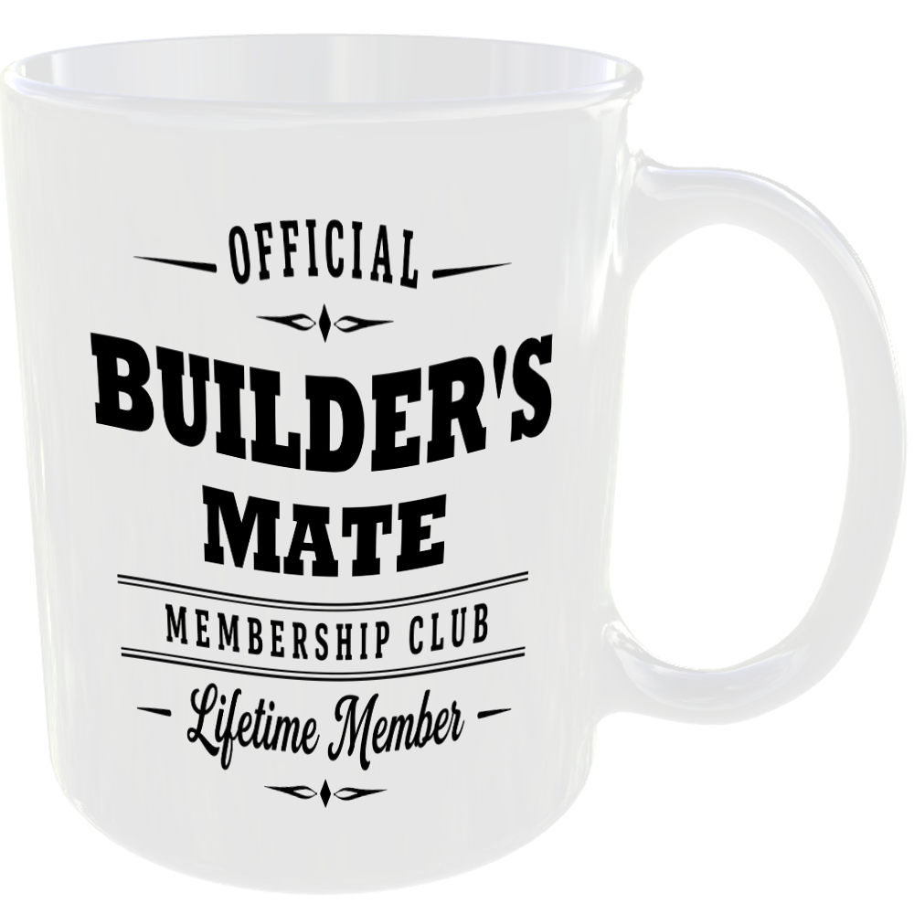 Official Builder's Mate Membership Club Funny Ceramic Mug Work Colleague Gift - Image 2
