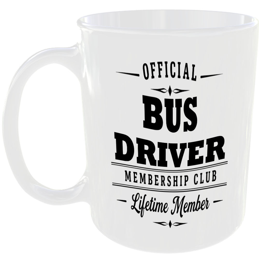Official Bus Driver Membership Club Funny Ceramic Mug Work Colleague Gift