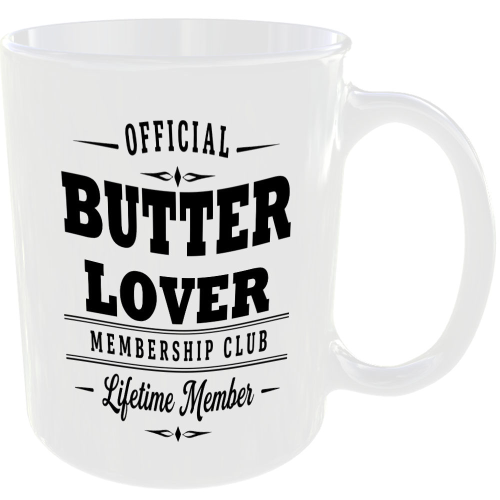 Official Butter Lover Membership Club Funny Ceramic Mug Food Lover Kitchen Gift - Image 2