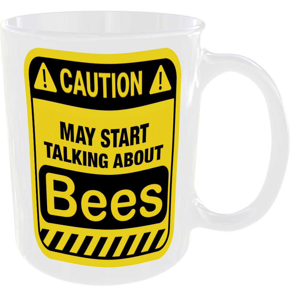 Caution May Start Talking About Bees Mug Funny Pet Cup Coffee Tea Gift Present - Image 2