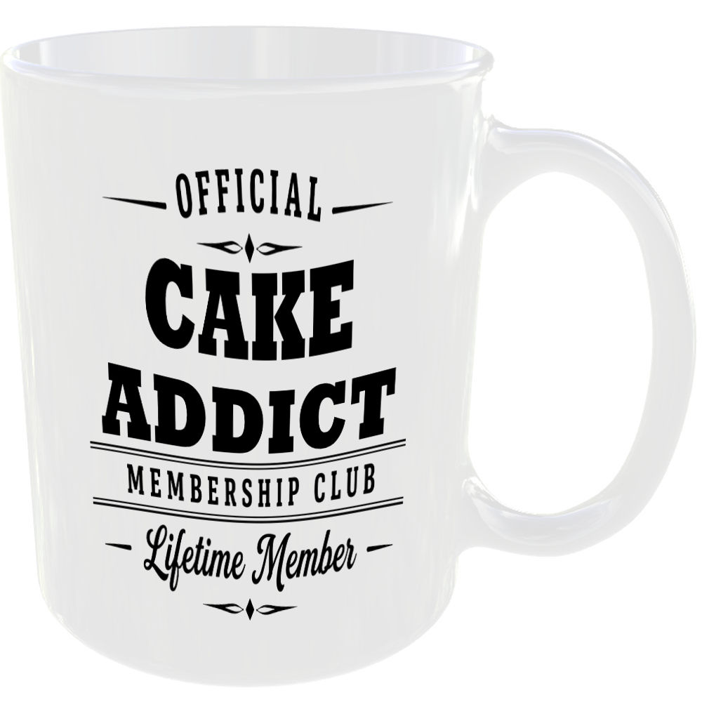 Official Cake Addict Membership Club Funny Ceramic Mug Foodie Kitchen Tea Coffee - Image 2