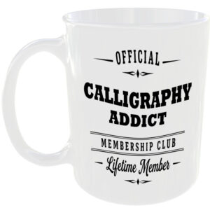 Official Calligraphy Addict Membership Club Funny Ceramic Mug Craft Creative Tea