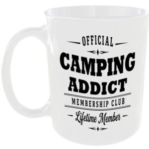 Official Camping Addict Membership Club Funny Ceramic Mug Outdoor Hobby Birthday