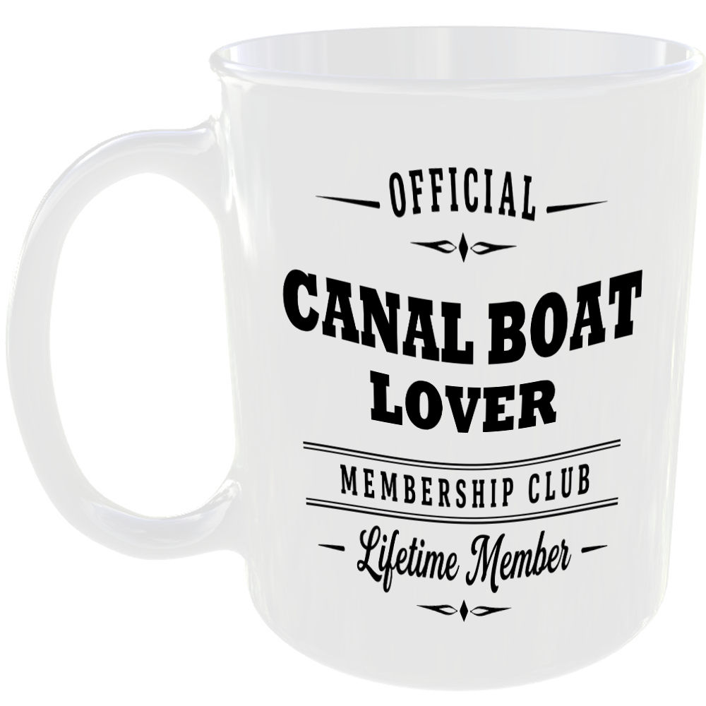 Official Canal Boat Lover Membership Club Funny Ceramic Mug Travel Holiday Gift