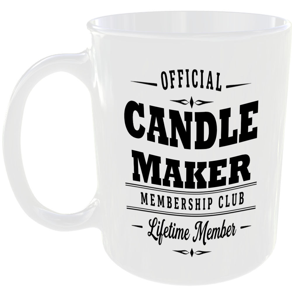 Official Candle Maker Membership Club Funny Ceramic Mug Craft Creative Hobby Tea