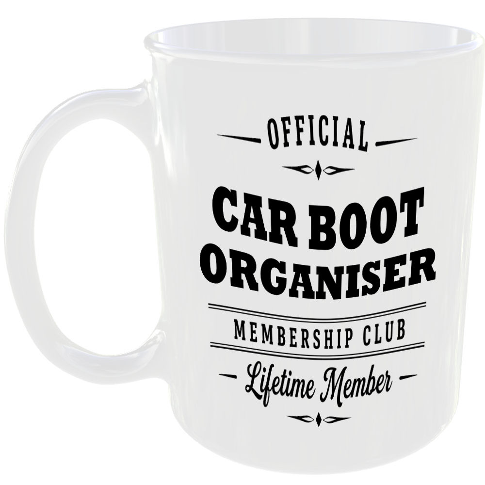 Official Car Boot Organiser Membership Club Funny Car Lover Ceramic Mug Gift