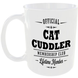 Official Cat Cuddler Membership Club Funny Ceramic Mug Pet Lover Birthday Gift