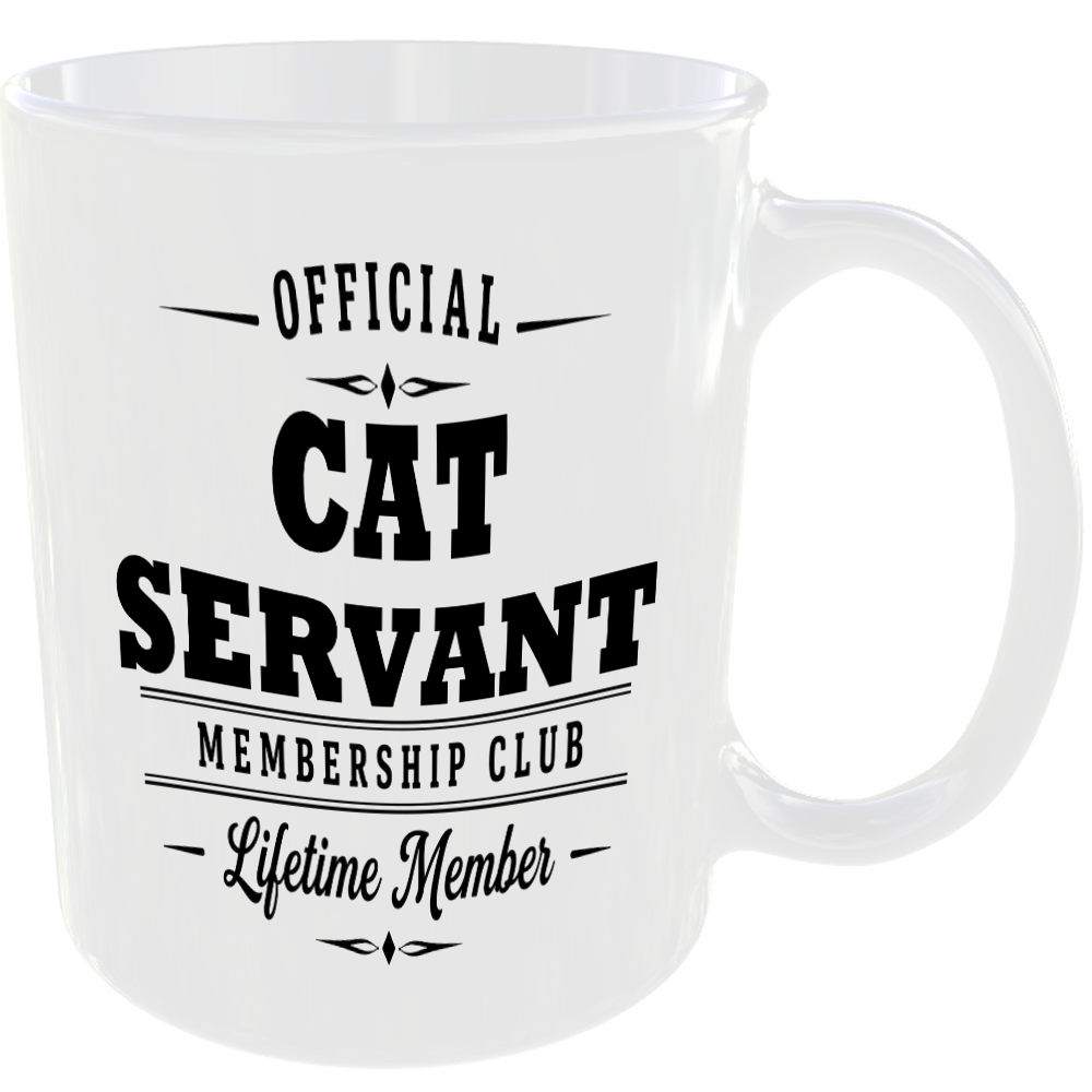 Official Cat Servant Membership Club Funny Ceramic Mug Pet Lover Birthday - Image 2
