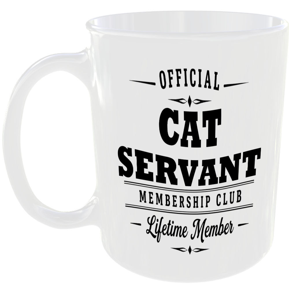 Official Cat Servant Membership Club Funny Ceramic Mug Pet Lover Birthday