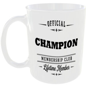 Official Champion Membership Club Funny Ceramic Mug Birthday Gift Tea Coffee Cup