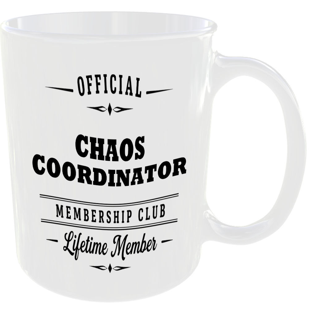 Official Chaos Coordinator Membership Club Funny Ceramic Mug Rude Banter Novelty - Image 2