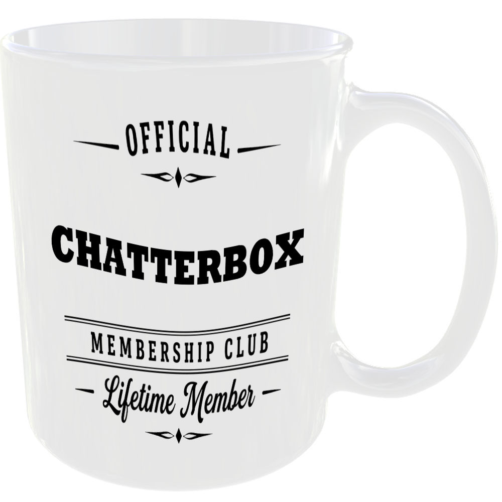 Official Chatterbox Membership Club Funny Ceramic Mug Rude Banter Novelty Gift - Image 2