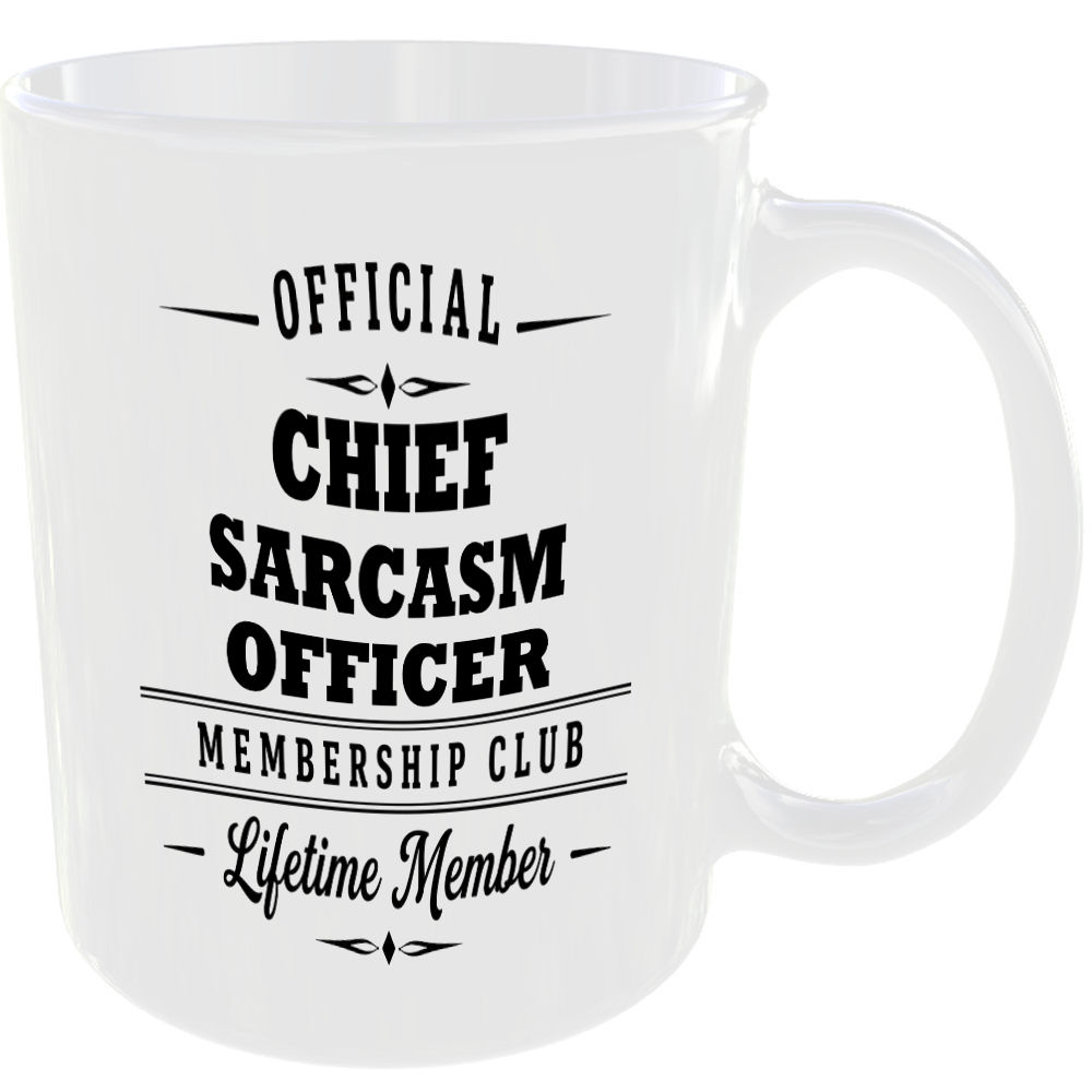 Official Chief Sarcasm Officer Membership Club Funny Ceramic Mug Birthday Gift ☕ - Image 2