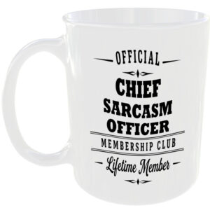 Official Chief Sarcasm Officer Membership Club Funny Ceramic Mug Birthday Gift ☕