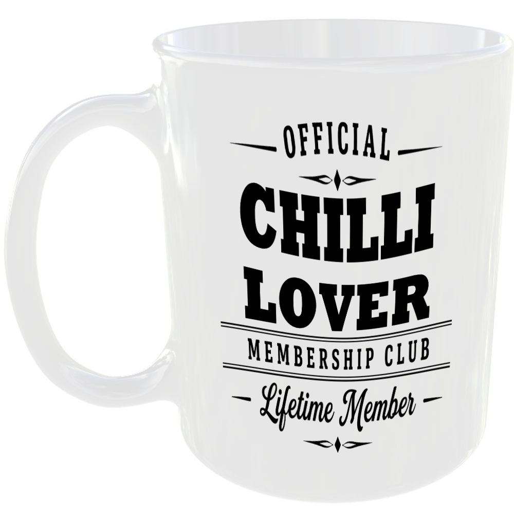 Official Chilli Lover Membership Club Funny Ceramic Mug Birthday Gift Tea Coffee