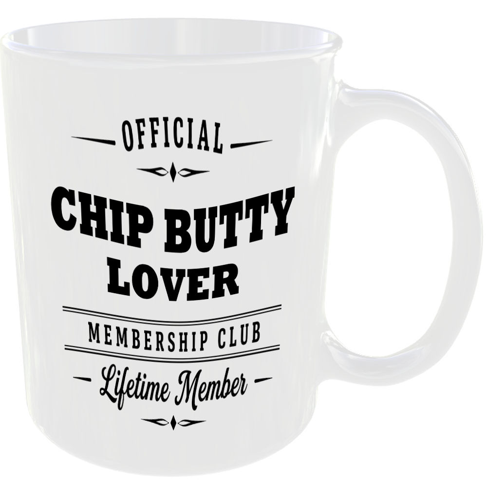 Official Chip Butty Lover Membership Club Funny Foodie Ceramic Mug Gift - Image 2