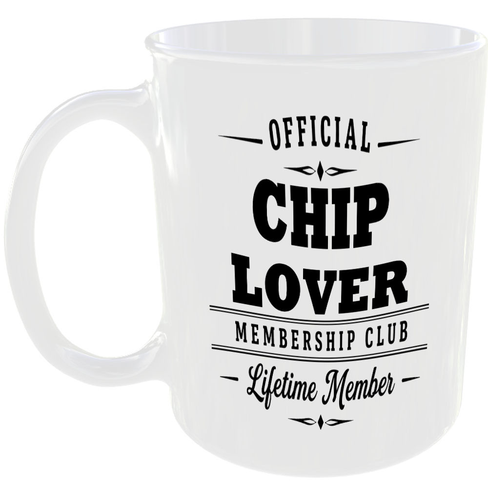 Official Chip Lover Membership Club Funny Ceramic Mug Birthday Gift Tea Coffee ☕