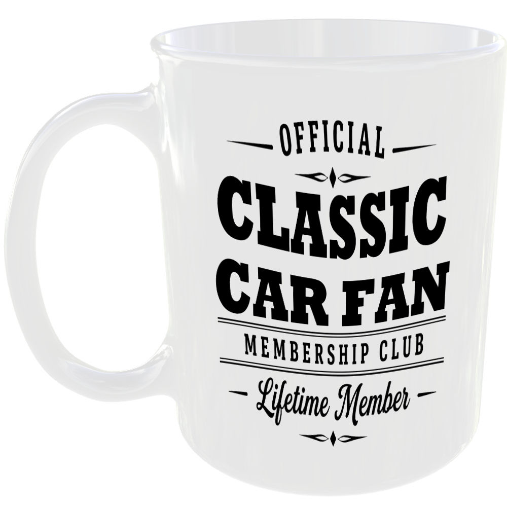 Official Classic Car Fan Membership Club Funny Ceramic Mug Car Enthusiast Gift